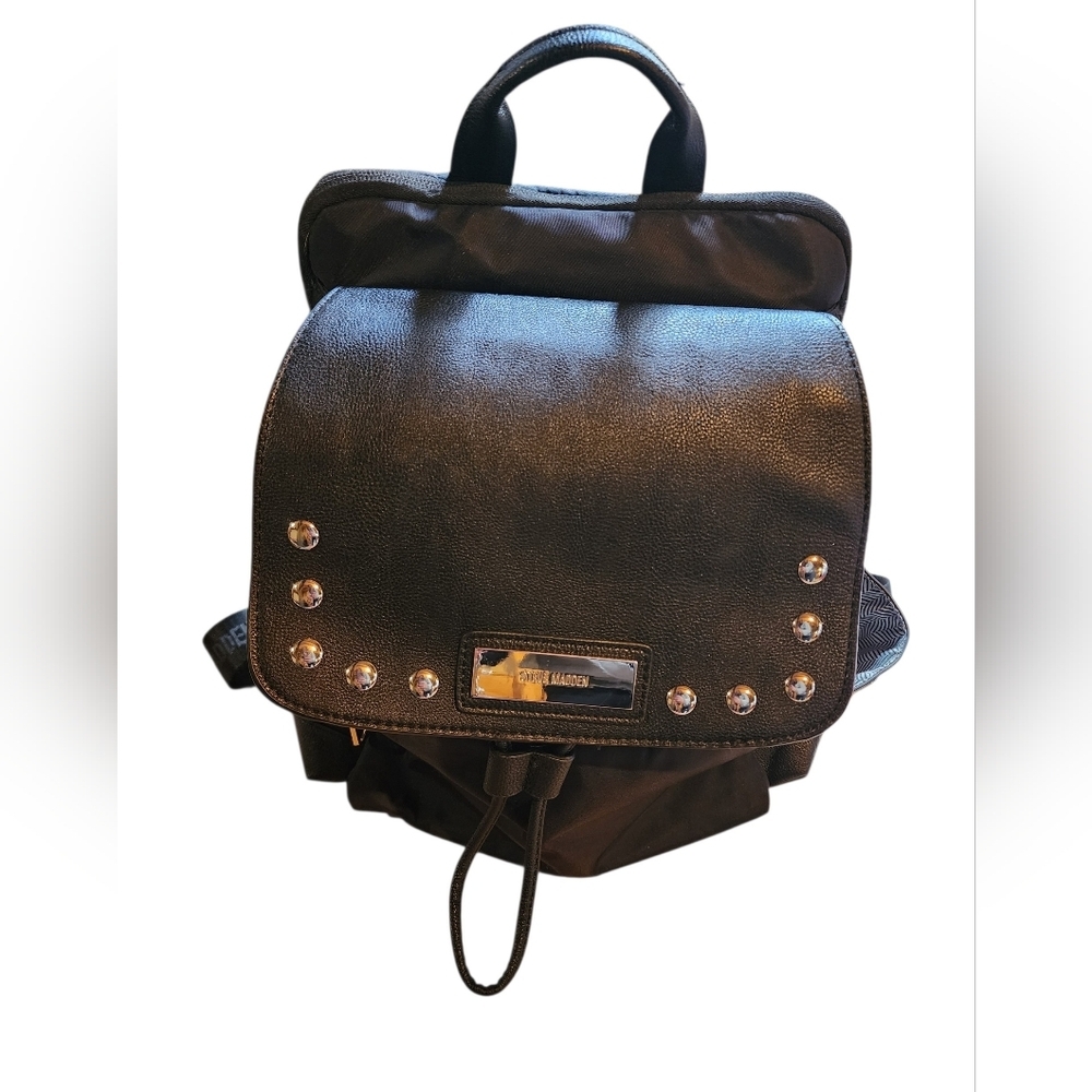 EUC Steve Madden Black Backpack with Stud Accents